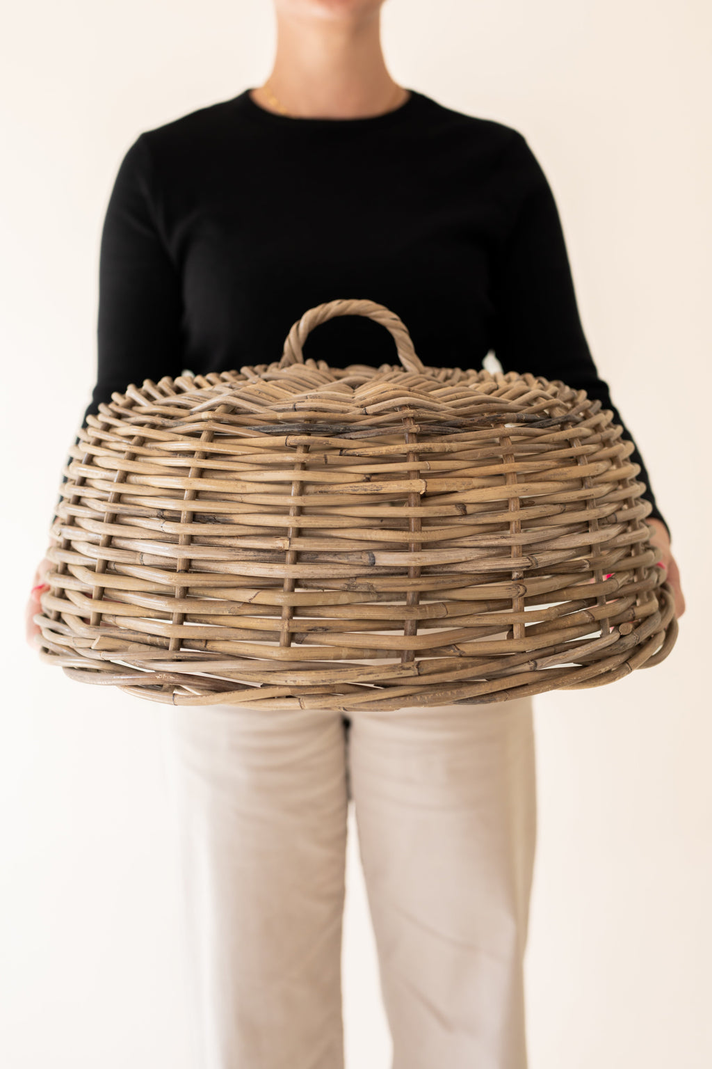 Rattan Cloche Dome Food Cover