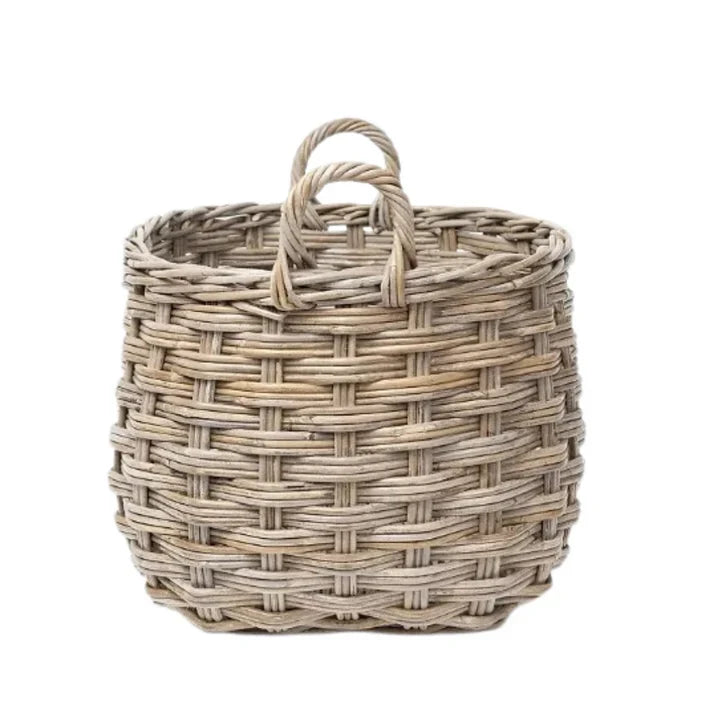 Rattan Rounded Oval Storage Basket