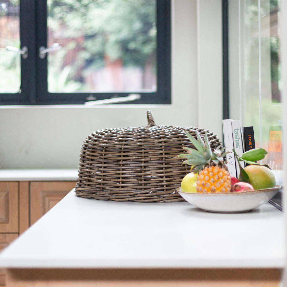 Rattan Cloche Dome Food Cover